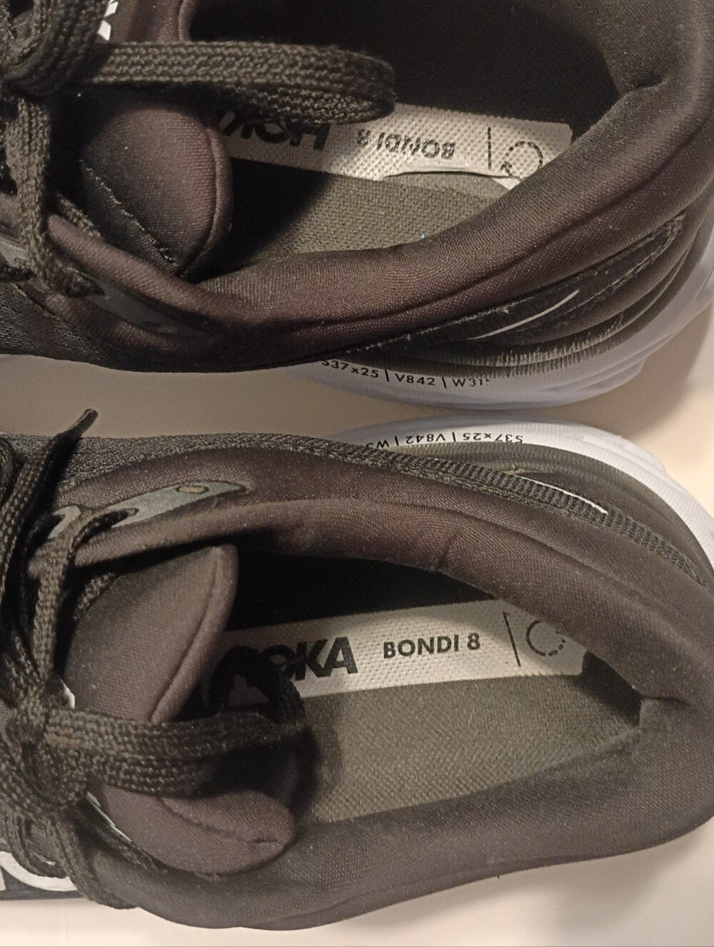 Hoka One Bondi 8 Wide Men’s Size 9.5 2E (Black/White) - Picture 7 of 8